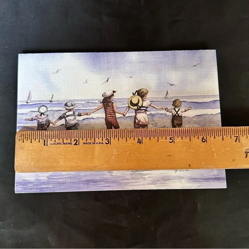 Faye Whittaker Edwardian Style Seaside Scene Print Greetings Cards w envelopes